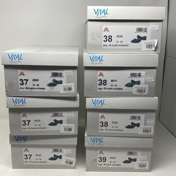 Vital Joy Mules Sandals Lack Schwarz - Picture 12 of 15